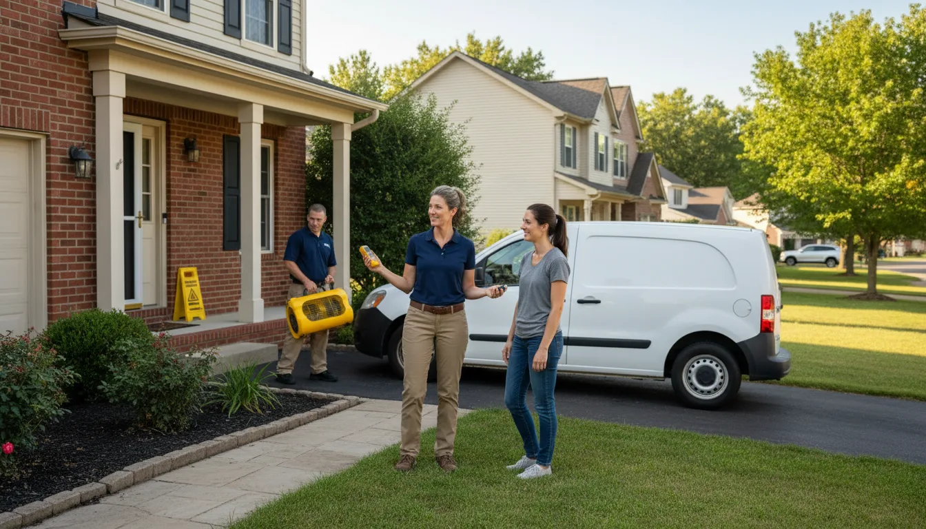Residential water damage restoration in Mendenhall, MS